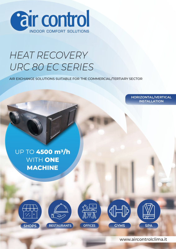 URC 80 EC series – HVAC air flow up to 4500 m3
