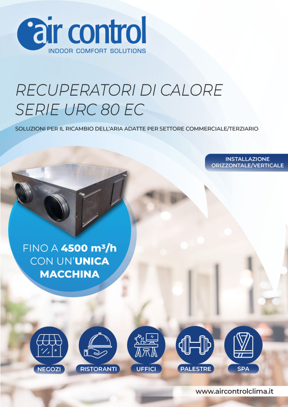 Serie URC 80 EC – VMC portata aria fino a 4500 mc