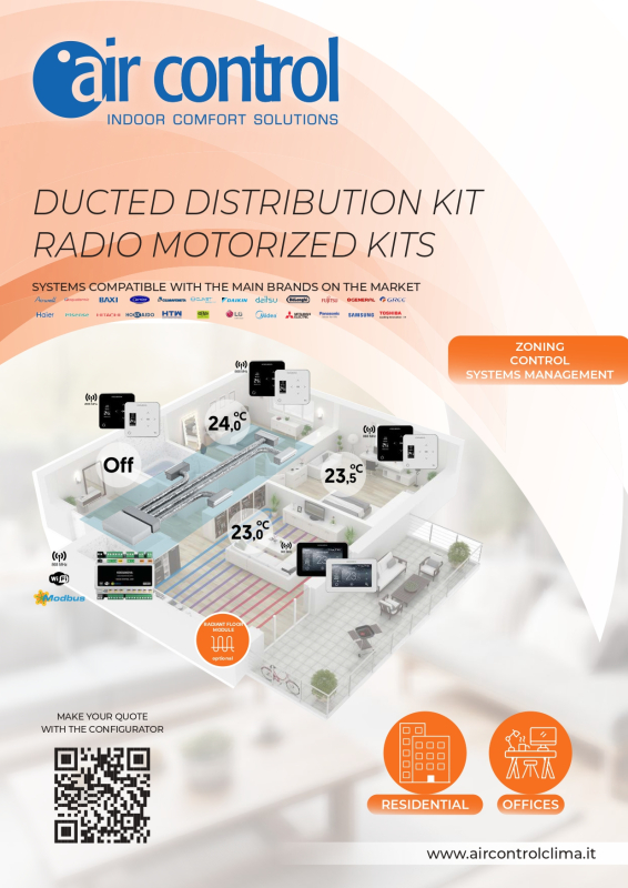 Ducted distribution kits and radio motorized kits