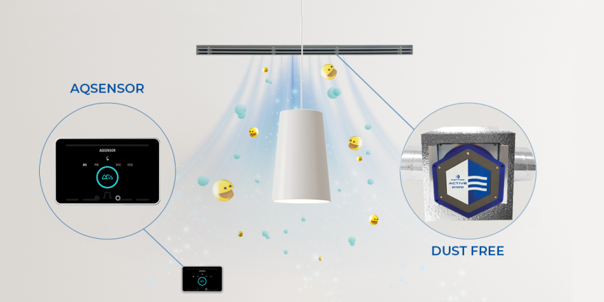  AQ Sensor and Dust Free: the perfect synergy for a healthy environment