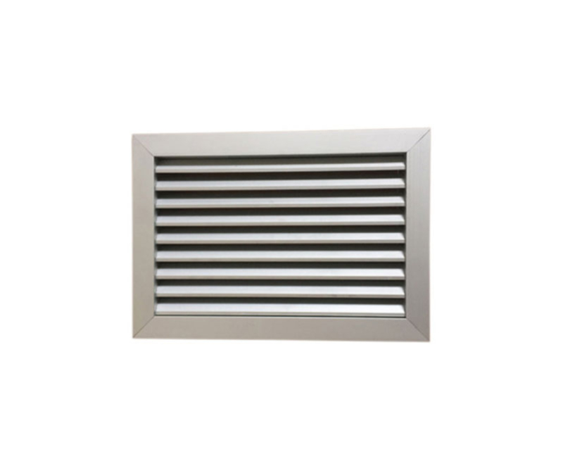 Aluminum reclaimed grille with fixed fins